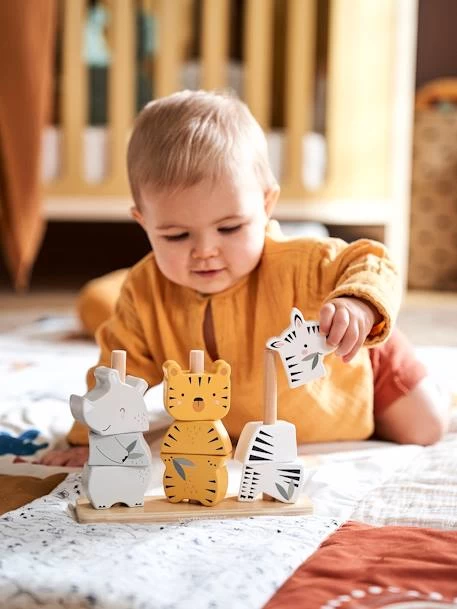 Animaux à Empiler Jungle En Bois FSC® Multicolore - Jungle - Vertbaudet 2 Animaux à Empiler Jungle En Bois FSC® Multicolore - Jungle - Vertbaudet – Image 2