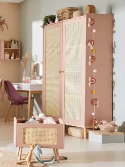 Armoire Cannage LIGNE POÉSIE Rose - Vertbaudet -Baby Dreams Soldes armoire cannage ligne poesie 2