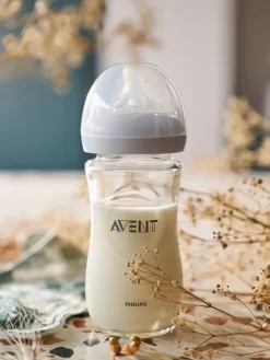 Biberon Verre 240 Ml Philips AVENT Natural Sans BPA Transparent - Philips Avent