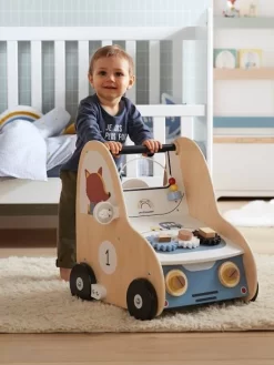 Chariot De Marche Avec Freins EN VOITURE SIMON En Bois FSC® Multicolore - Vertbaudet -Baby Dreams Soldes chariot de marche avec freins en voiture simon en bois fsc 3