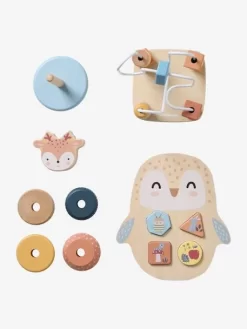 Coffret 3 Jeux D'éveil Les Amis De La Forêt En Bois FSC® Beige - Vertbaudet -Baby Dreams Soldes coffret 3 jeux deveil les amis de la foret en bois fsc 4