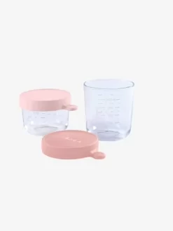 Coffret De 2 Pots De Conservation En Verre BEABA Airy Green/ Light Mist - Beaba -Baby Dreams Soldes coffret de 2 pots de conservation en verre beaba 2