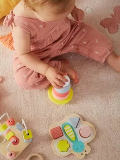 Coffret De 3 Jeux D'éveil En Bois FSC® Multicolore - Vertbaudet -Baby Dreams Soldes coffret de 3 jeux deveil en bois fsc 2