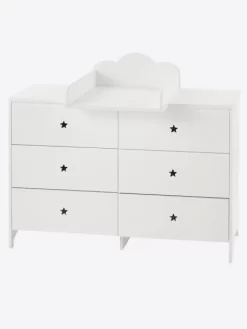 Commode 6 Tiroirs LIGNE SIRIUS Blanc Clair Uni - Vertbaudet -Baby Dreams Soldes commode 6 tiroirs ligne sirius 2