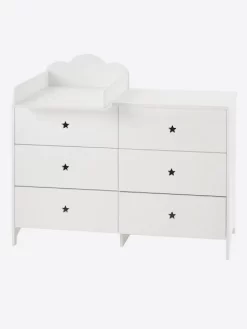 Commode 6 Tiroirs LIGNE SIRIUS Blanc Clair Uni - Vertbaudet -Baby Dreams Soldes commode 6 tiroirs ligne sirius 3