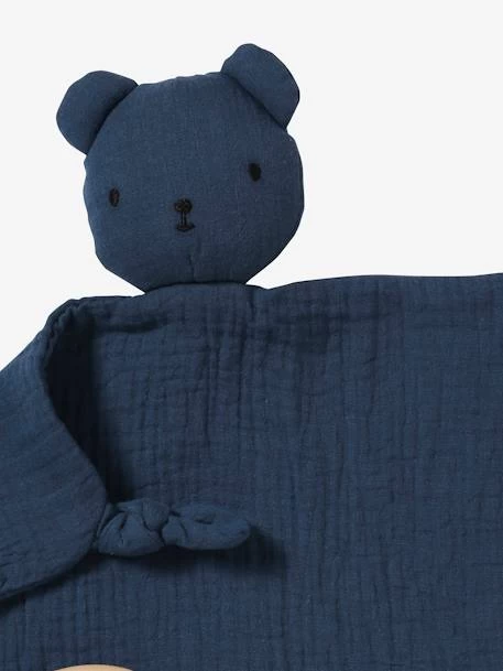 Doudou En Gaze De Coton + Hochet Rond Vert - Vertbaudet 3 Doudou En Gaze De Coton + Hochet Rond Vert - Vertbaudet – Image 3