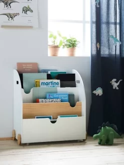 Etagère Pour Livres à Roulettes LIGNE SCHOOL Rose - Vertbaudet -Baby Dreams Soldes etagere pour livres a roulettes ligne school 3