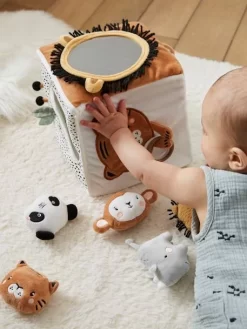 Grand Cube D'activités En Tissu TANZANIE Multicolore - Vertbaudet -Baby Dreams Soldes grand cube dactivites en tissu tanzanie 5