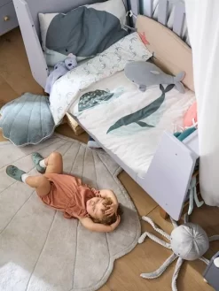 Grand Tapis En Fourrure Coquillage SOUS L'OCÉAN Ecru - Vertbaudet -Baby Dreams Soldes grand tapis en fourrure coquillage sous locean 2