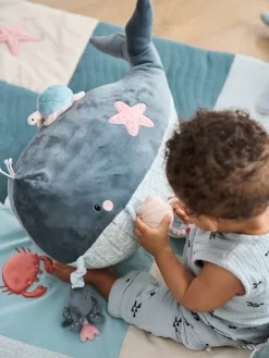 Grande Peluche D'activités SOUS L'OCÉAN Gris - Vertbaudet -Baby Dreams Soldes grande peluche dactivites sous locean 3