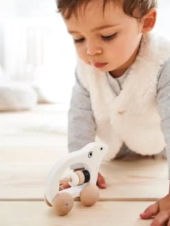 Hochet Ourson En Bois FSC® Blanc - Vertbaudet -Baby Dreams Soldes hochet ourson en bois fsc 2