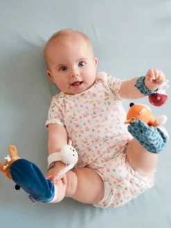 Hochets Mains Et Pieds Forêt Enchantée Multicolore - Vertbaudet -Baby Dreams Soldes hochets mains et pieds foret enchantee 2