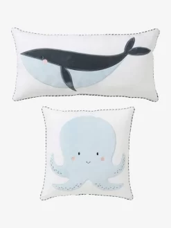 Lot De 2 Coussins SOUS L'OCÉAN Bleu - Vertbaudet