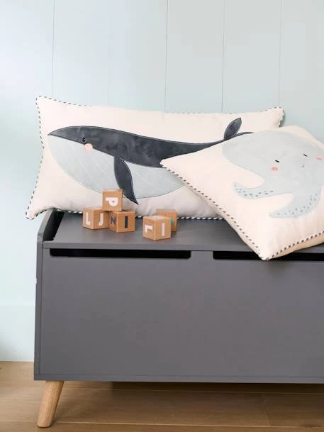 Lot De 2 Coussins SOUS L'OCÉAN Bleu - Vertbaudet 6 Lot De 2 Coussins SOUS L'OCÉAN Bleu - Vertbaudet – Image 6