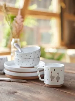 Lot De 3 Couverts 2e âge LÄSSIG Tiny Farmer Mouton/oie Blanc - Lassig -Baby Dreams Soldes lot de 3 couverts 2e age lassig tiny farmer 2