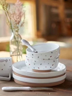 Lot De 3 Couverts 2e âge LÄSSIG Tiny Farmer Mouton/oie Blanc - Lassig -Baby Dreams Soldes lot de 3 couverts 2e age lassig tiny farmer 3