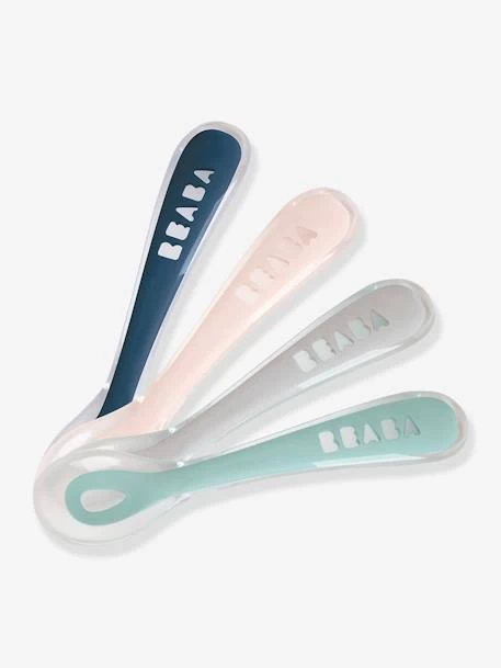 Lot De 4 Cuillères 2ème âge BEABA Soft Sans BPA Blue/ Pink/ Mist/ Green - Beaba 1 Lot De 4 Cuillères 2ème âge BEABA Soft Sans BPA Blue/ Pink/ Mist/ Green - Beaba