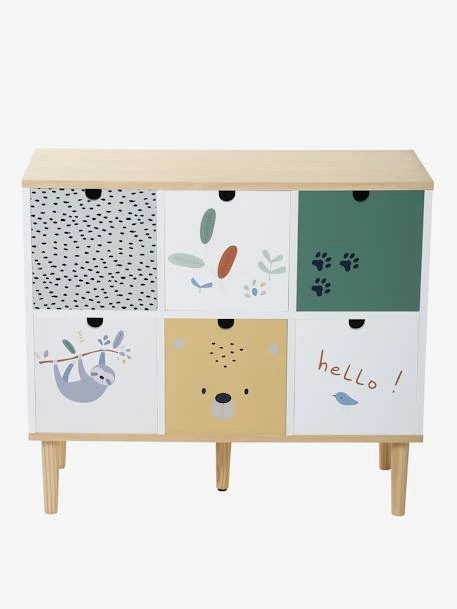 Meuble 6 Bacs Jungle Blanc - Vertbaudet 2 Meuble 6 Bacs Jungle Blanc - Vertbaudet – Image 2