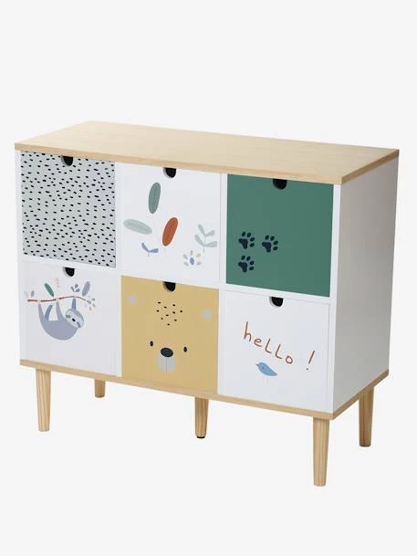 Meuble 6 Bacs Jungle Blanc - Vertbaudet 1 Meuble 6 Bacs Jungle Blanc - Vertbaudet