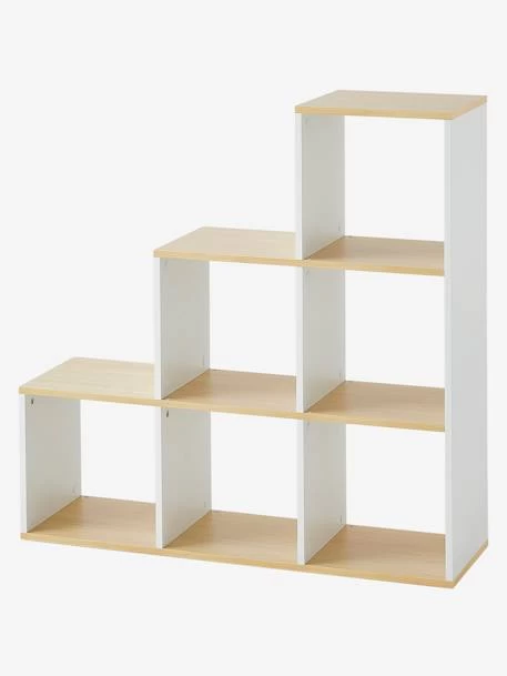 Meuble 6 Cases Blanc / Bois - Vertbaudet 2 Meuble 6 Cases Blanc / Bois - Vertbaudet – Image 2