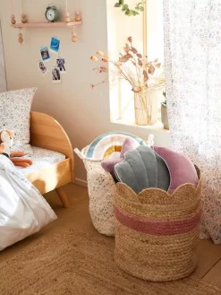 Panier En Jute Festonné Fiore Osier/rose - Vertbaudet -Baby Dreams Soldes panier en jute festonne fiore 3