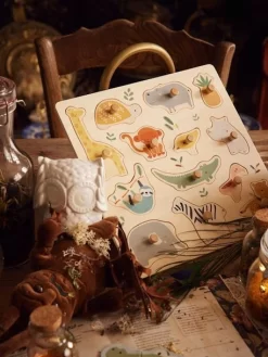 Puzzle Boutons Jungle En Bois FSC® Multicolore - Vertbaudet -Baby Dreams Soldes puzzle boutons jungle en bois fsc 2