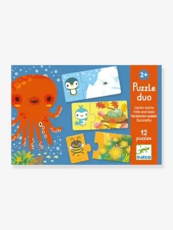 Puzzle Duo Cache-Cache - DJECO Multicolore - Djeco