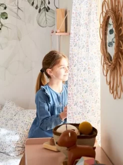 Rideau Voilage PLACE DU LILAS écru / Multicolore - Vertbaudet -Baby Dreams Soldes rideau voilage place du lilas 4