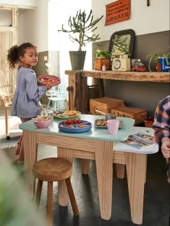 Tables Gigognes Gris Vert/bois + Blanc/bois - Vertbaudet -Baby Dreams Soldes tables gigognes 5