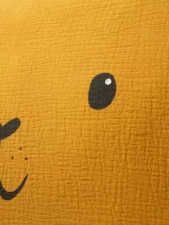 Taie D'oreille Bébé En Gaze De Coton Tigre HANOÏ Jaune Moyen Uni Avec Decor - Vertbaudet -Baby Dreams Soldes taie doreille bebe en gaze de coton tigre hanoi 2