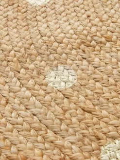 Tapis Jute à Pois Dorés Beige Clair Uni Avec Decor - Vertbaudet -Baby Dreams Soldes tapis jute a pois dores 3