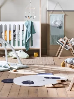 Tapis Panda HANOÏ écru / Noir - Vertbaudet -Baby Dreams Soldes tapis panda hanoi 2