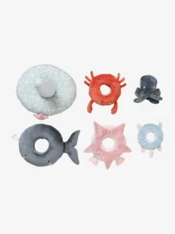 Tour à Empiler En Tissu SOUS L'OCÉAN Gris - Vertbaudet -Baby Dreams Soldes tour a empiler en tissu sous locean 3